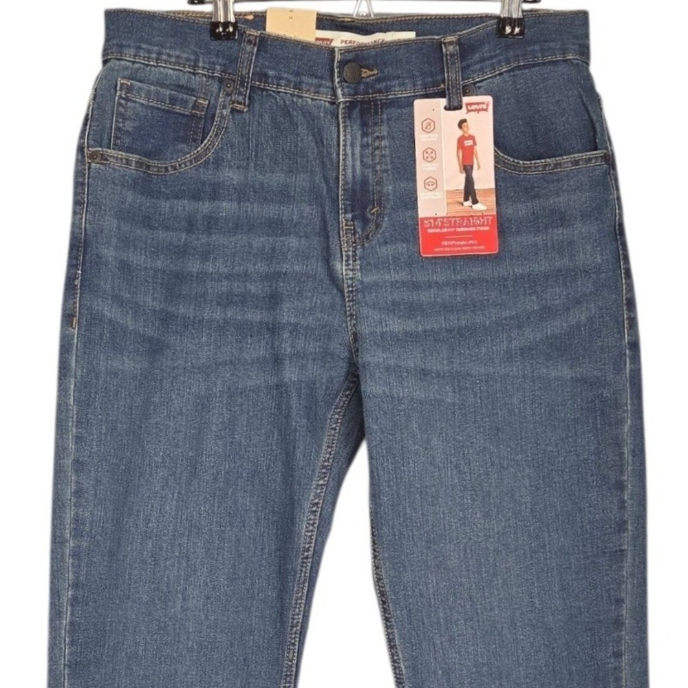 Levis 514 Straight‎ Jeans BOYS Sz 20; 30x32 Adjustable Waist Regular Stretch NEW